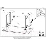 Обеденный стол Halmar Radus 140x85x76