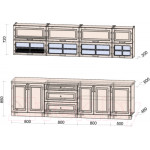 Кухонный гарнитур Интерлиния Мила Шато 2.9Б