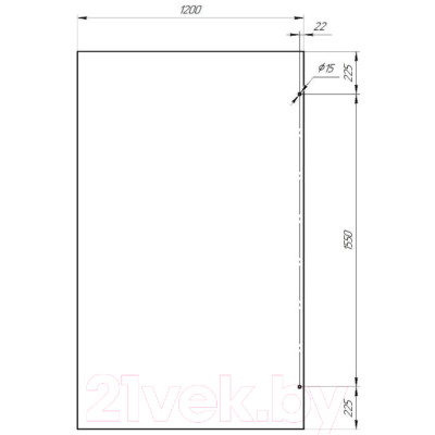 Душевая стенка Radomir Walk-in G1 120x200 / 1-10-0-0-0-1911