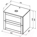 Тумба под умывальник Aquanet Терра 70 / 313244