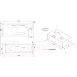 Ванна акриловая Damixa Willow WILL-150-070W-A