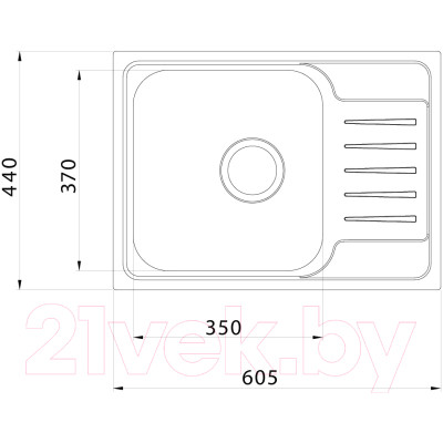 Мойка кухонная IDDIS Sound SND60SDi77