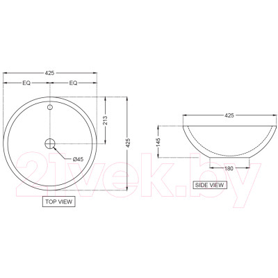 Умывальник Jaquar ONS-WHT-10901