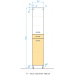Шкаф-пенал для ванной Style Line Ориноко 36 1 ящик