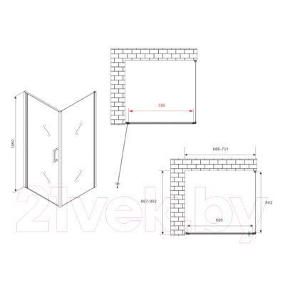 Душевой уголок Abber Sonnenstrand AG04070-S90