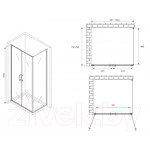 Душевой уголок Abber Sonnenstrand AG04100C-S75