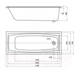 Ванна акриловая Berges Feya 170x70 / 050015