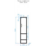 Шкаф-полупенал для ванной Style Line Лофт 30
