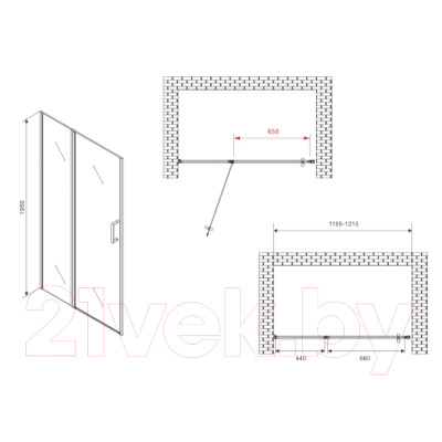 Душевая дверь Abber Sonnenstrand AG04120S