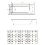 Ванна акриловая Bonito Home Aventura 150x70 / BH-AV-901-150-70/St