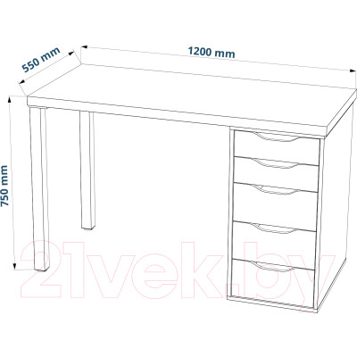 Письменный стол Mebelain Ингар 1/5T