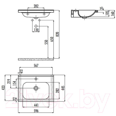 Умывальник Creavit Ideal 60 ID060-00CB00E-0000