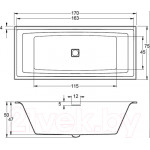 Ванна акриловая Riho Still Square Led 170 / BR0200500K00132