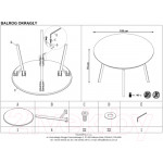 Обеденный стол Halmar Balrog Okragly 100x74