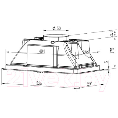 Вытяжка скрытая Evelux Margit 60 B