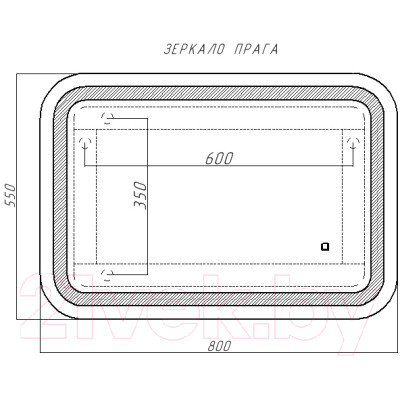 Зеркало Домино Прага 80x55 GL7021Z