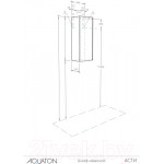Шкаф-полупенал для ванной Акватон Асти