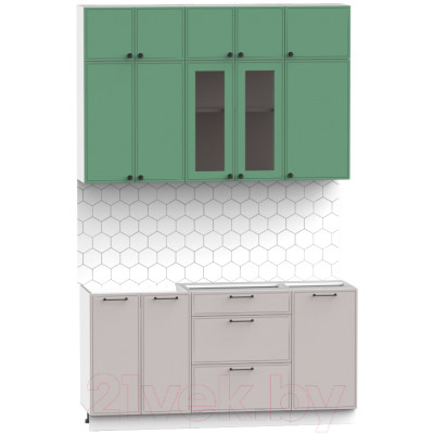 Кухонный гарнитур Интермебель Лион-2 1.6м без столешницы