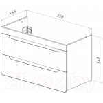 Тумба под умывальник LEMARK Olivia 100 / LM08OL100T