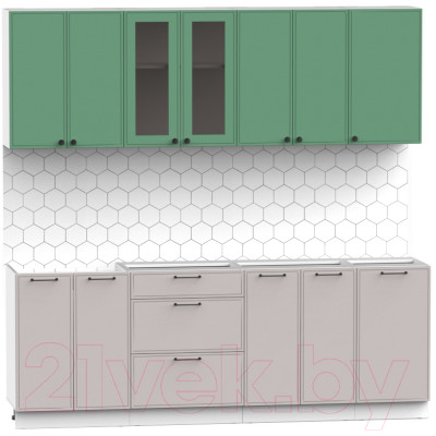 Кухонный гарнитур Интермебель Лион-17 2.2м без столешницы
