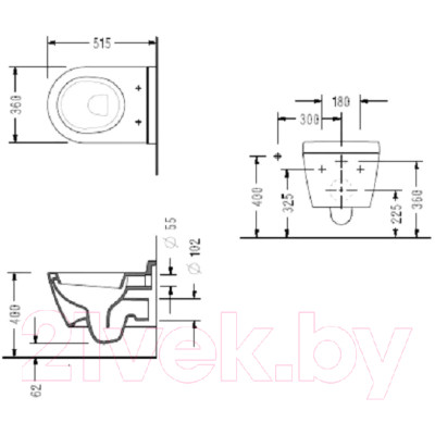 Унитаз подвесной Serel Smart SM25SL