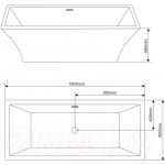 Ванна акриловая Grossman GR-1901 Cristal 180x80