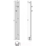 Полотенцесушитель электрический Сунержа Терция 3.0 120x10.6 / 31-5845-1211