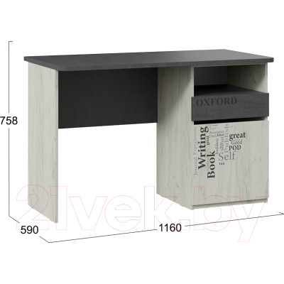 Письменный стол ТриЯ Оксфорд-2 ТД-399.15.02 с ящиком