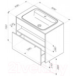 Тумба под умывальник AM.PM Func M8FFUX0801WG