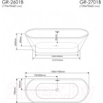 Ванна акриловая Grossman GR-2601B Forta 170x70