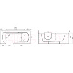 Ванна акриловая Polimat Vovo 160x75 / 00741