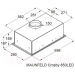 Вытяжка скрытая Maunfeld Crosby 850LED