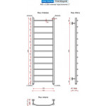 Полотенцесушитель водяной Ростела Трапеция 40x120/11 (1