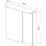 Шкаф с зеркалом для ванной LEMARK Zenon 80x80 / LM80ZS-Z