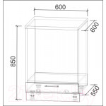 Шкаф под духовку Интерлиния Мила Лайт НШ60д