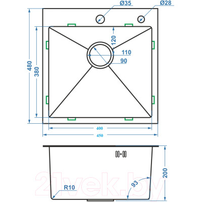 Мойка кухонная Avina Futur FK 4548 Eco Embossing