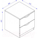Прикроватная тумба Stolline Луки 2 ящика / 508.01