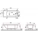 Ванна акриловая VitrA Neon 160x70 / 52520001000