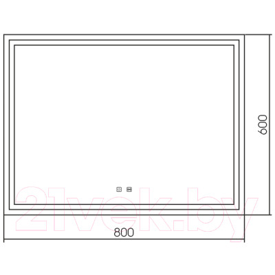 Зеркало Silver Mirrors Ливия-Р 80x60 / LED-00002744