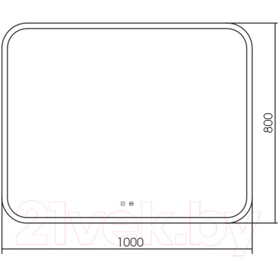 Зеркало Silver Mirrors Стив-Р 100x80 / LED-00002745