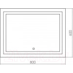 Зеркало Silver Mirrors Livia RGB 80x60 / LED-00002638