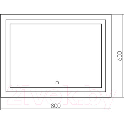 Зеркало Silver Mirrors Livia RGB 80x60 / LED-00002638