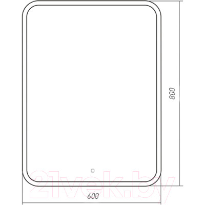 Зеркало Silver Mirrors Стив 60x80 / LED-00002249