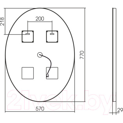 Зеркало Silver Mirrors Италия Voice 57x77 / LED-00002616