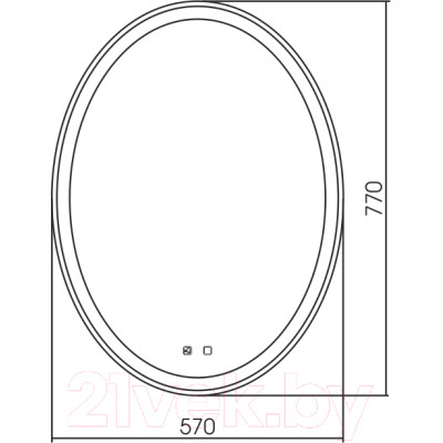 Зеркало Silver Mirrors Италия Voice 57x77 / LED-00002616