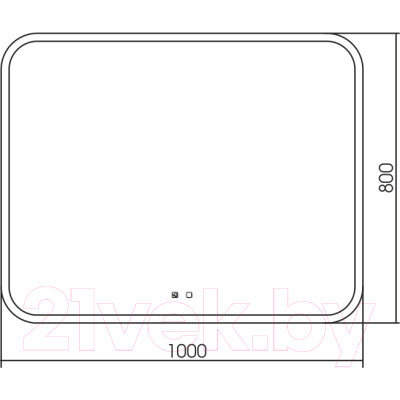 Зеркало Silver Mirrors Стив Voice 100x80 / LED-00002618