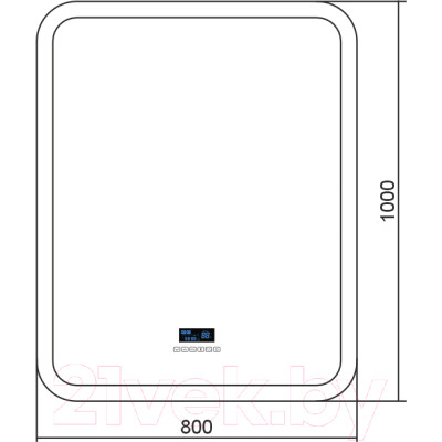 Зеркало Silver Mirrors Стив 80x100 / LED-00002371