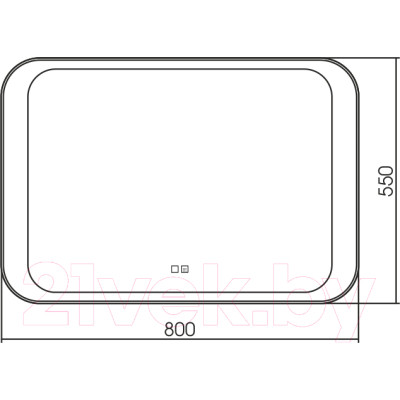 Зеркало Silver Mirrors Индиго 80x55 / ФР-00001702