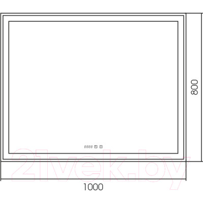 Зеркало Silver Mirrors Ливия 100x80 / LED-00002765