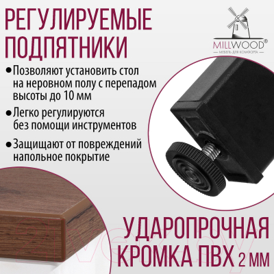 Обеденный стол Millwood Сеул Л 100x60x75